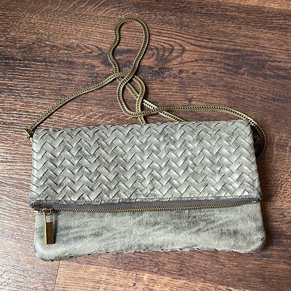 Anthropologie Amitie Vegan Leather Clutch